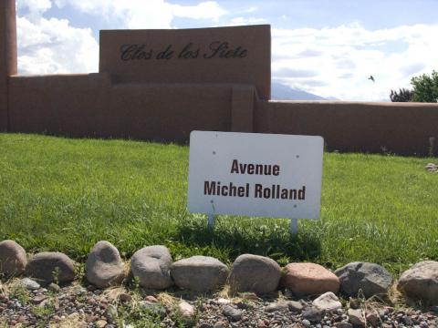 Clos de los Siete avenue named after a well-known French wine consultant